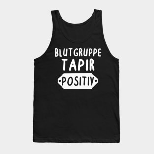 Blutgruppe Tapir Positiv Liebhaber Spruch Tank Top